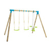 Portique jacobée tp toys 2 balancoires / vis-a-vis / kit d'ancrage h.243 cm