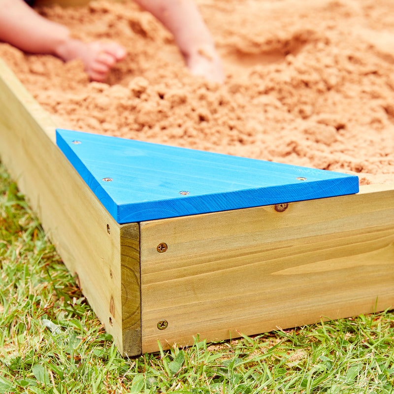 Bac à sable bois avec Bâche de fond et couverture de protection  90 x 90 x 12 cm