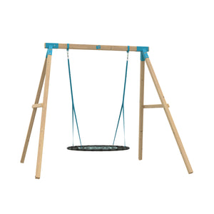 Portique  amarante bois carre balançoire nid / kit d'ancrage h.243 cm