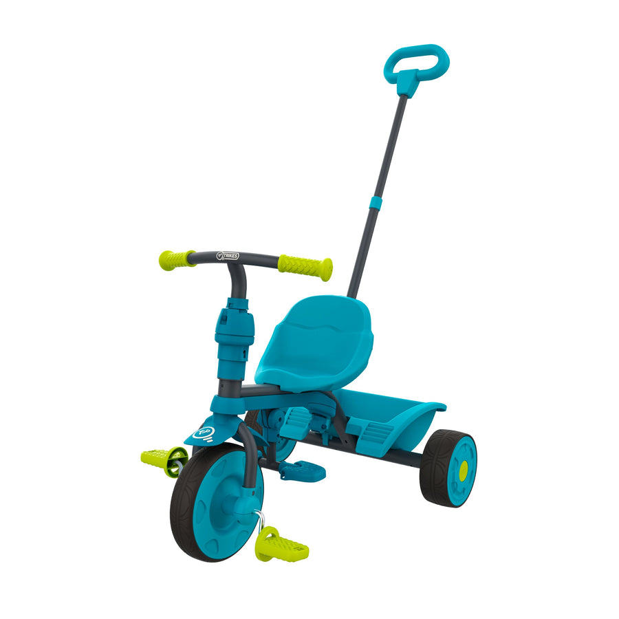 Tricycle 4 en 1 bleu dino tp toys
